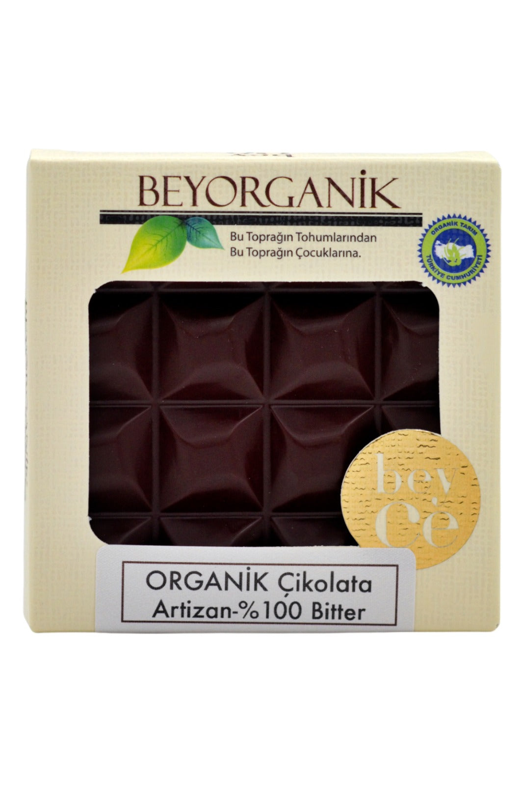 Organik Çikolata Artizan %100 Bitter 40 gr